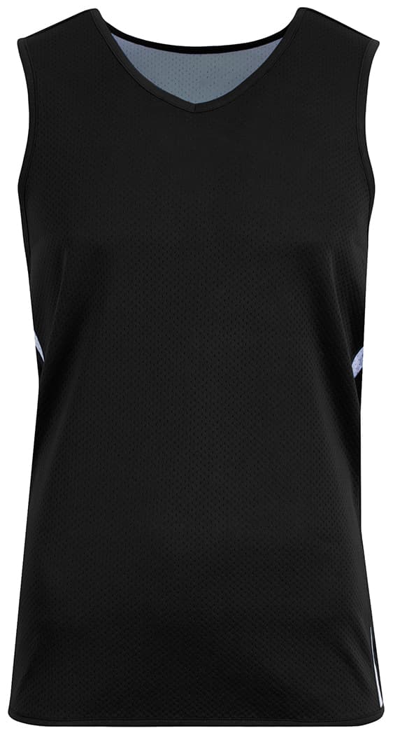 A4 Youth Wave Single-Ply Reversible Jersey - BLACK/WHITE - front