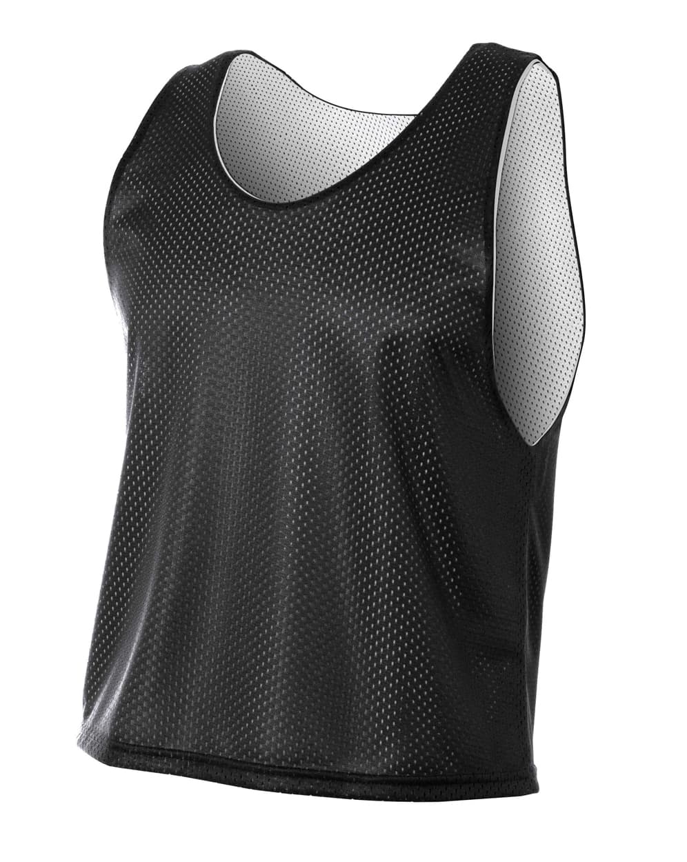 A4 Lacrosse Reversible Practice Jersey - BLACK/WHITE - front