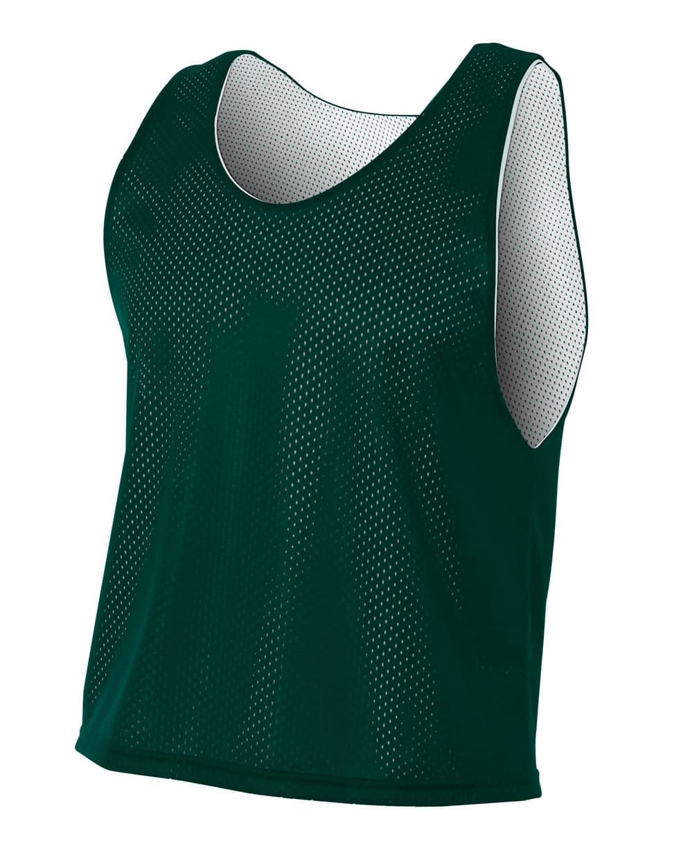 A4 Lacrosse Reversible Practice Jersey - FOREST/WHITE - front