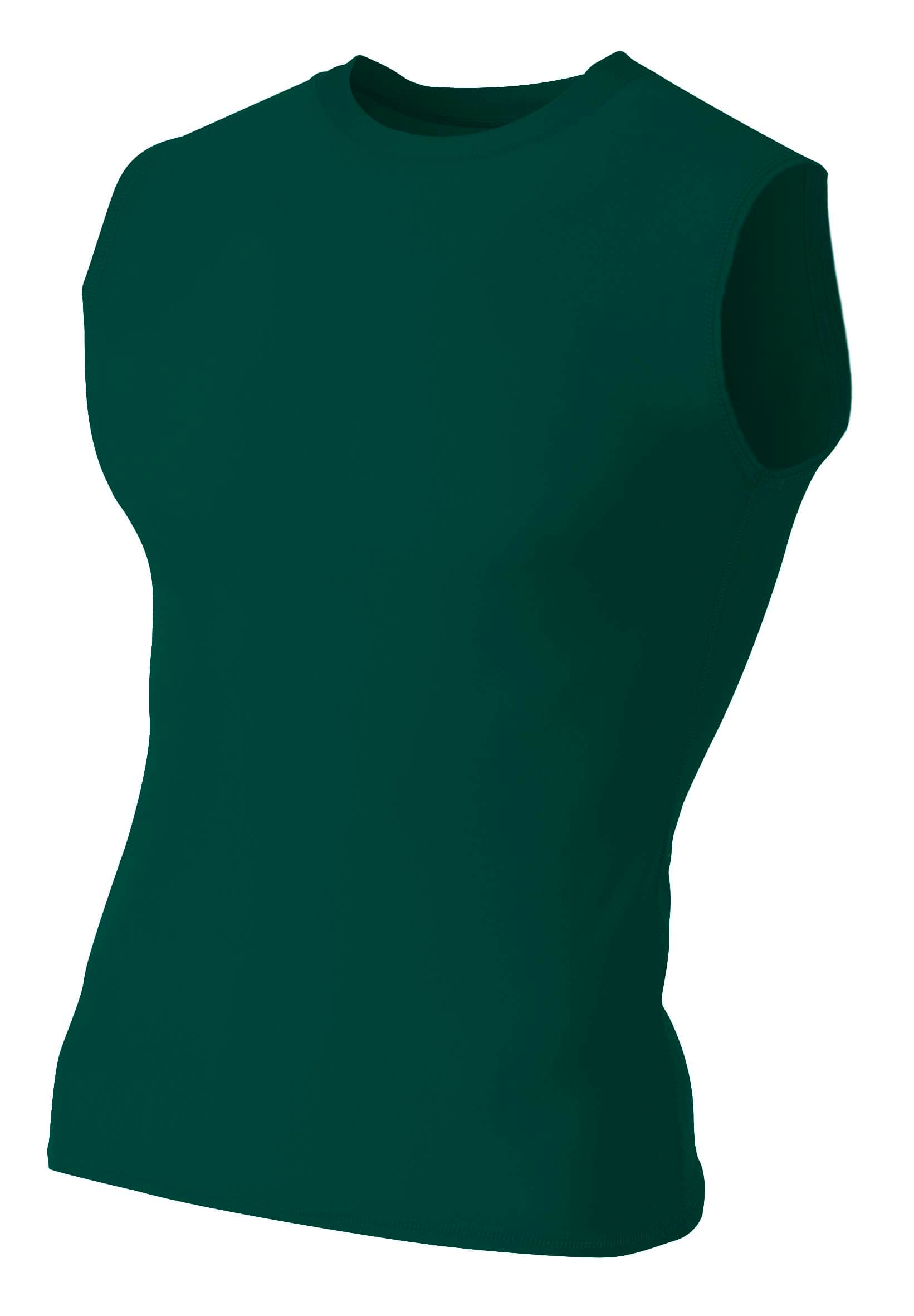 A4 Youth Compression Muscle - FOREST - front