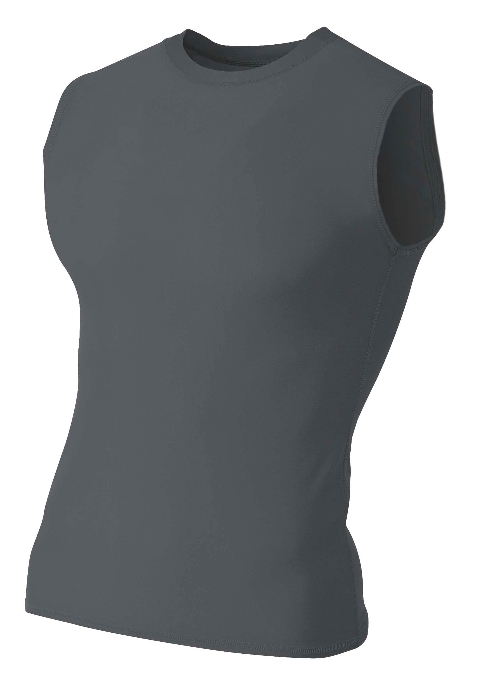 A4 Youth Compression Muscle - GRAPHITE - front