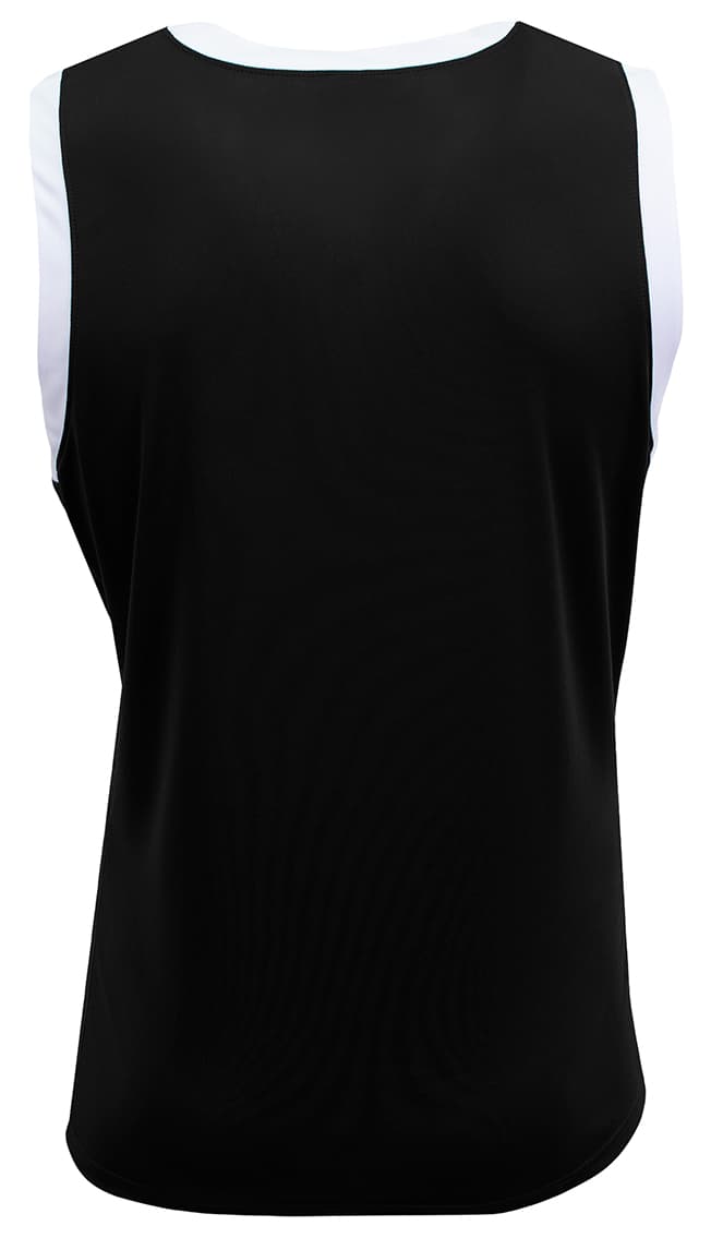 A4 Youth Sprint Single Ply Basketball Jerse - BLACK/WHITE - back
