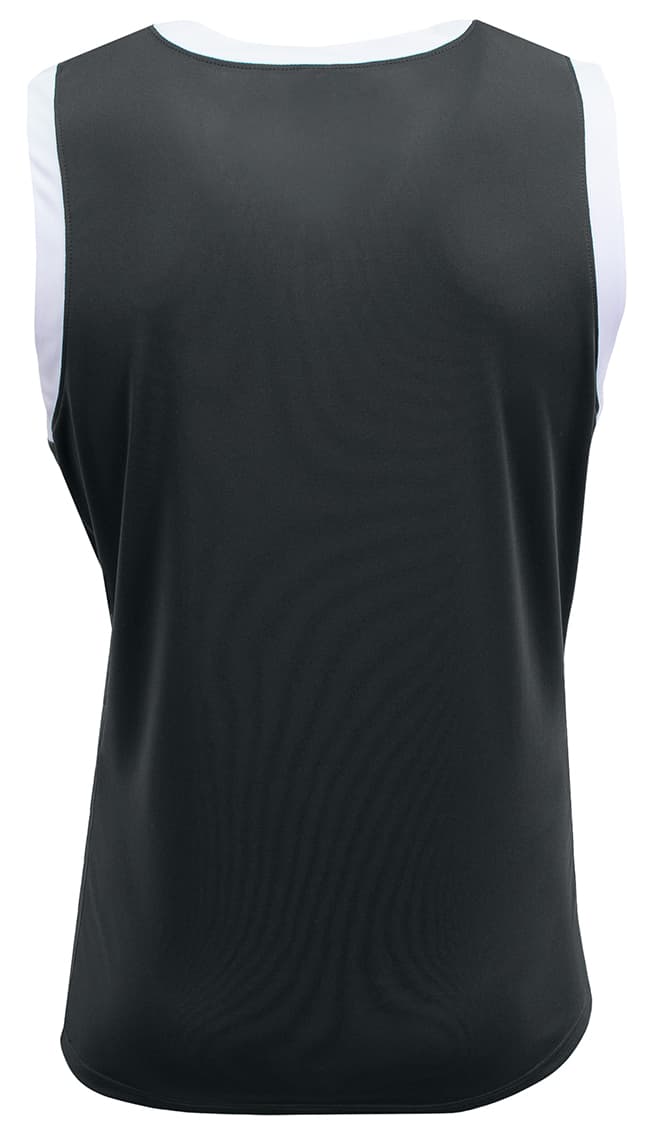 A4 Youth Sprint Single Ply Basketball Jerse - GRAPHITE/WHITE - back