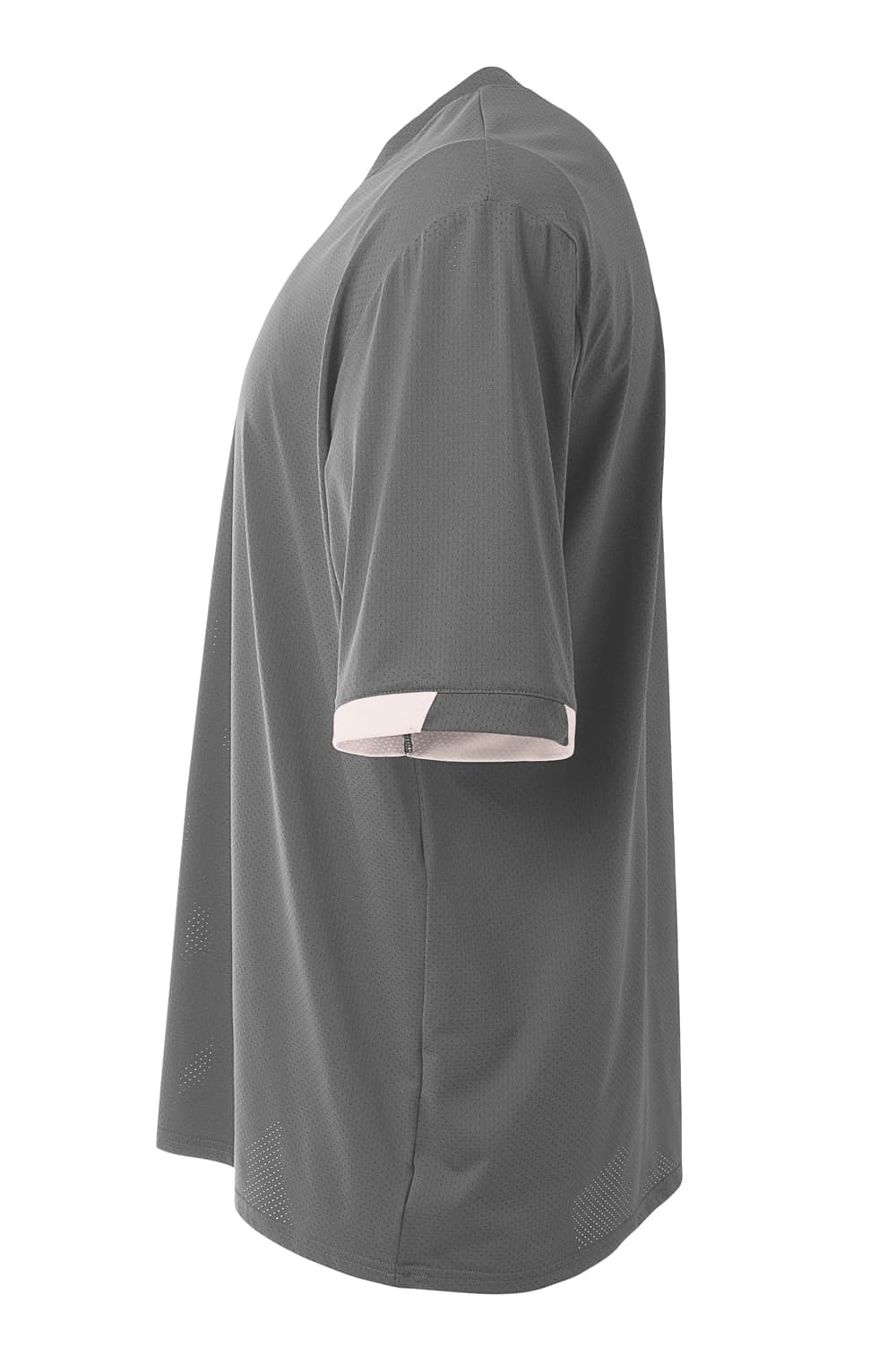 A4  Youth Stretch Pro Baseball Jersey - GRAPHITE/WHITE - side
