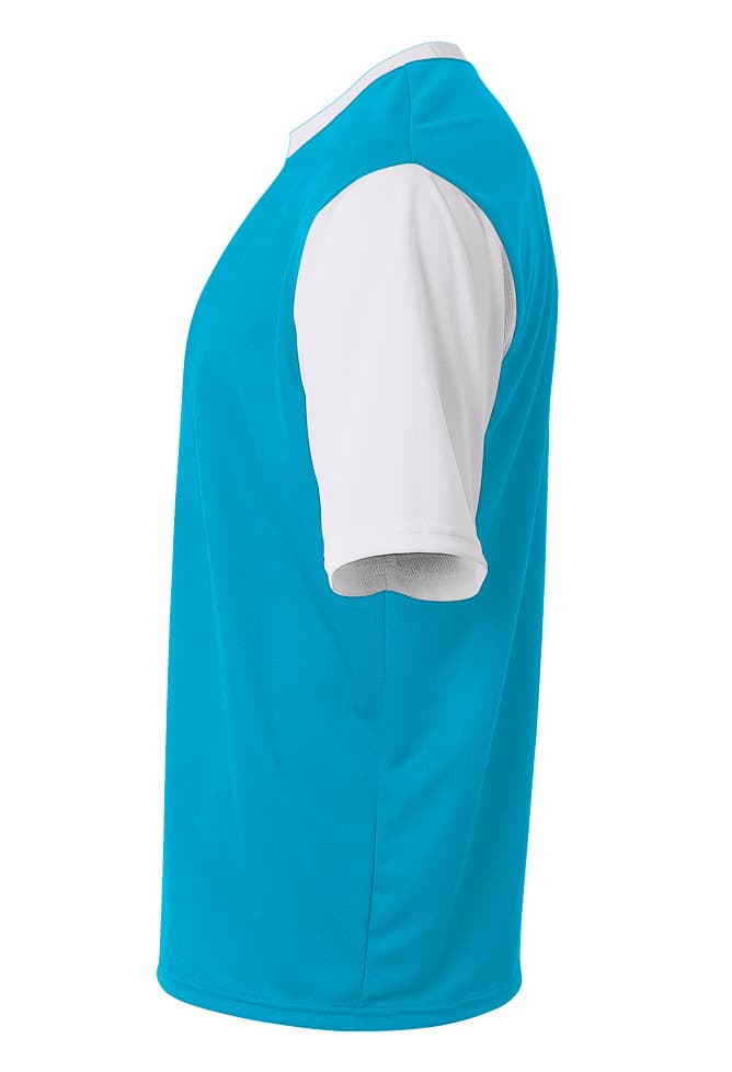 A4 Legend Soccer Jersey - ELECTRIC BLUE WHITE - side