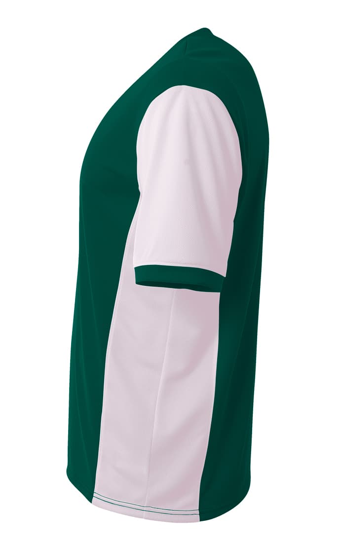 A4 Premier Soccer Jersey - FOREST/WHITE - side