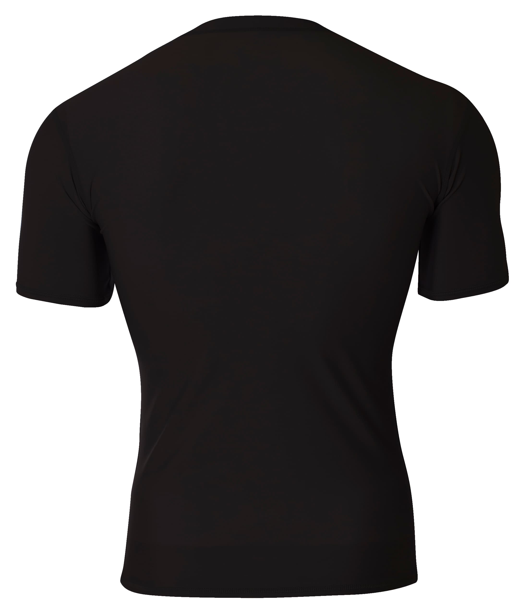 A4 Youth Short Sleeve Compression Crew - BLACK - back