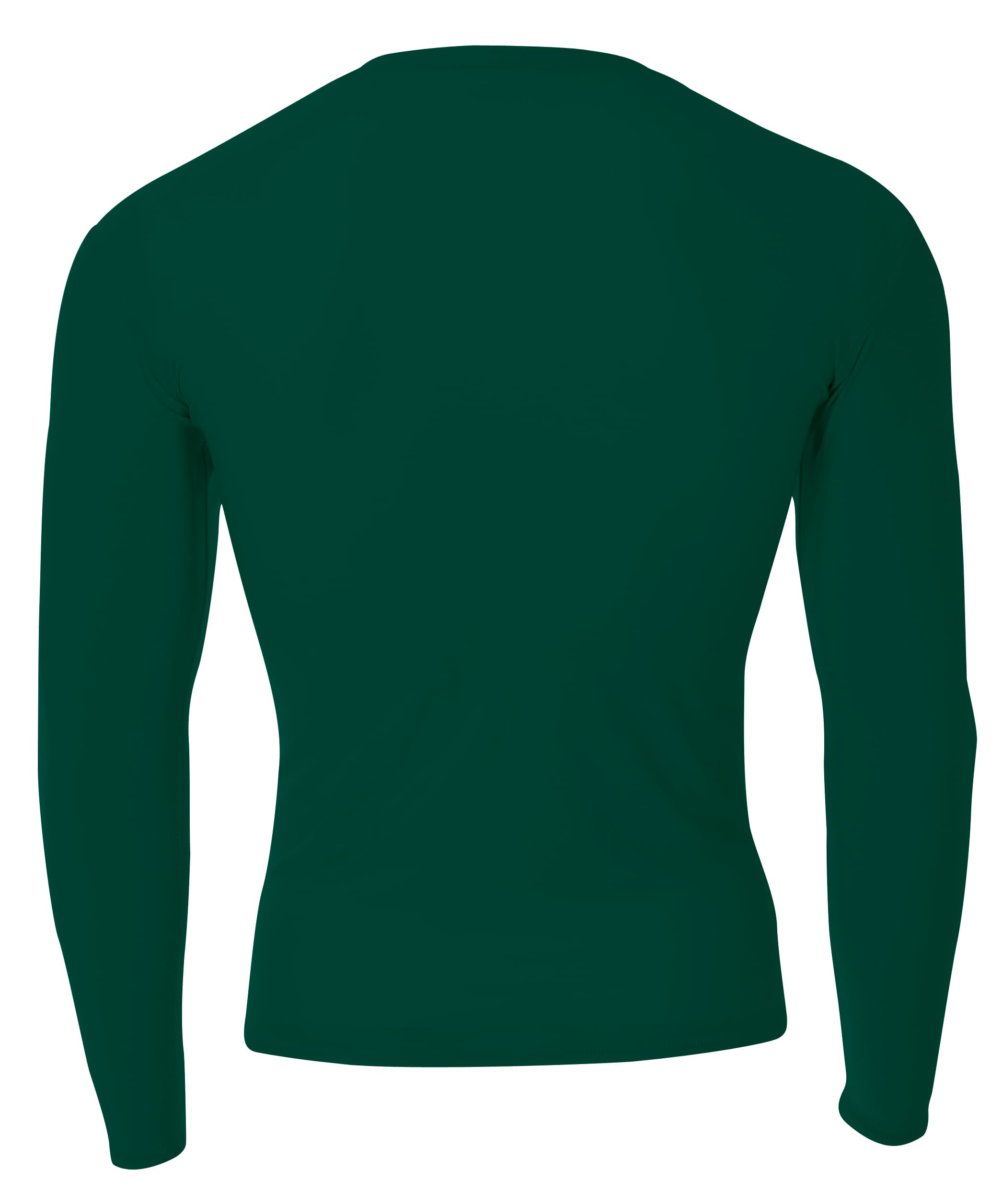 A4 Youth Long Sleeve Compression Crew - FOREST - back