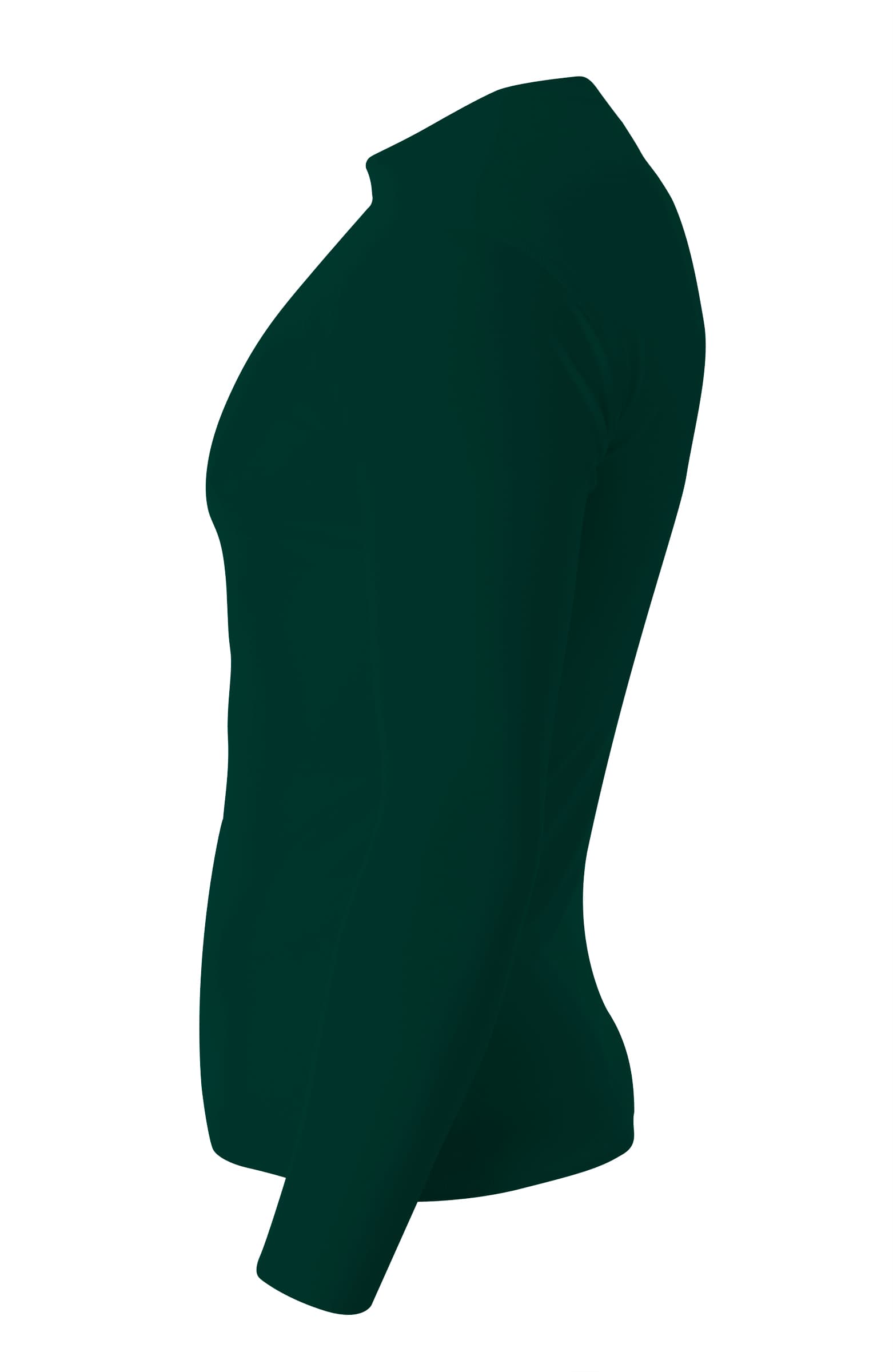 A4 Youth Long Sleeve Compression Crew - FOREST - side