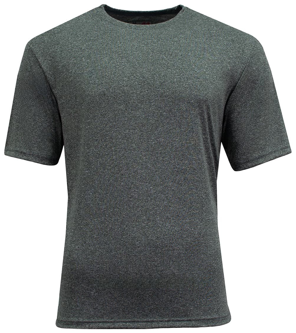 A4 Topflight Heather Tee - CHARCOAL - front