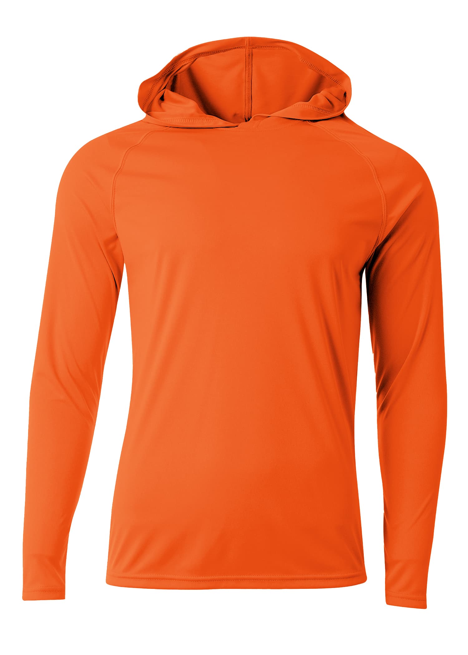 A4 Long Sleeve Hooded Tee - ATHLETIC ORANGE 2011 - front