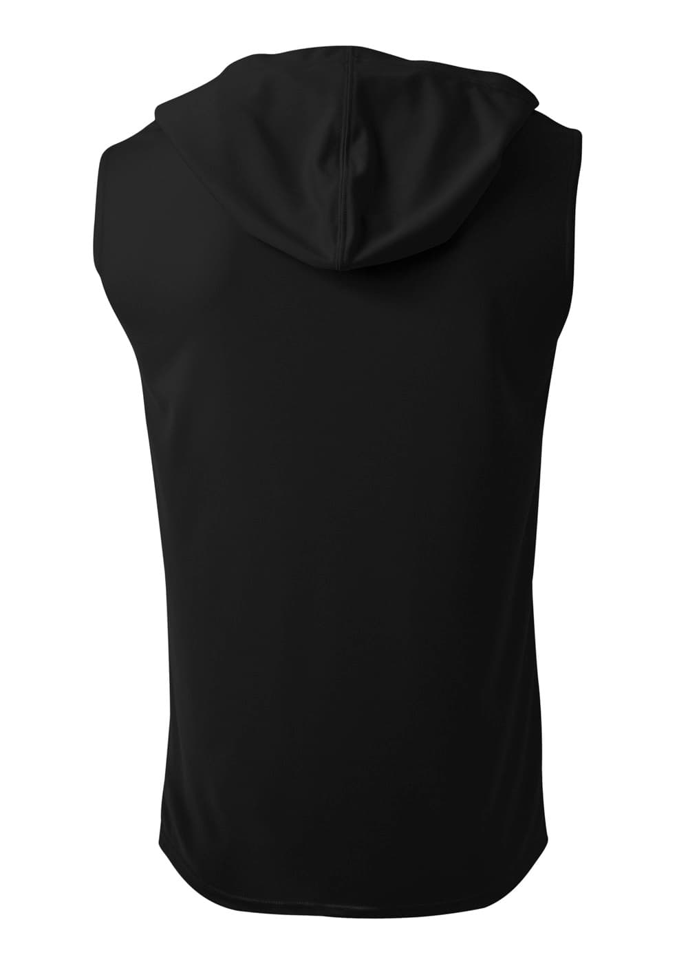 A4 Sleeveless Hooded Tee - BLACK - back
