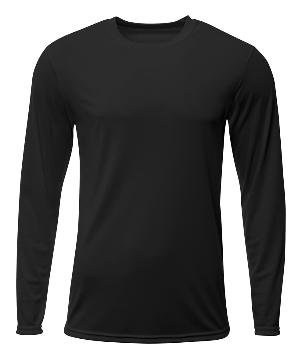 A4 Youth Sprint Long Sleeve Tee - BLACK - front