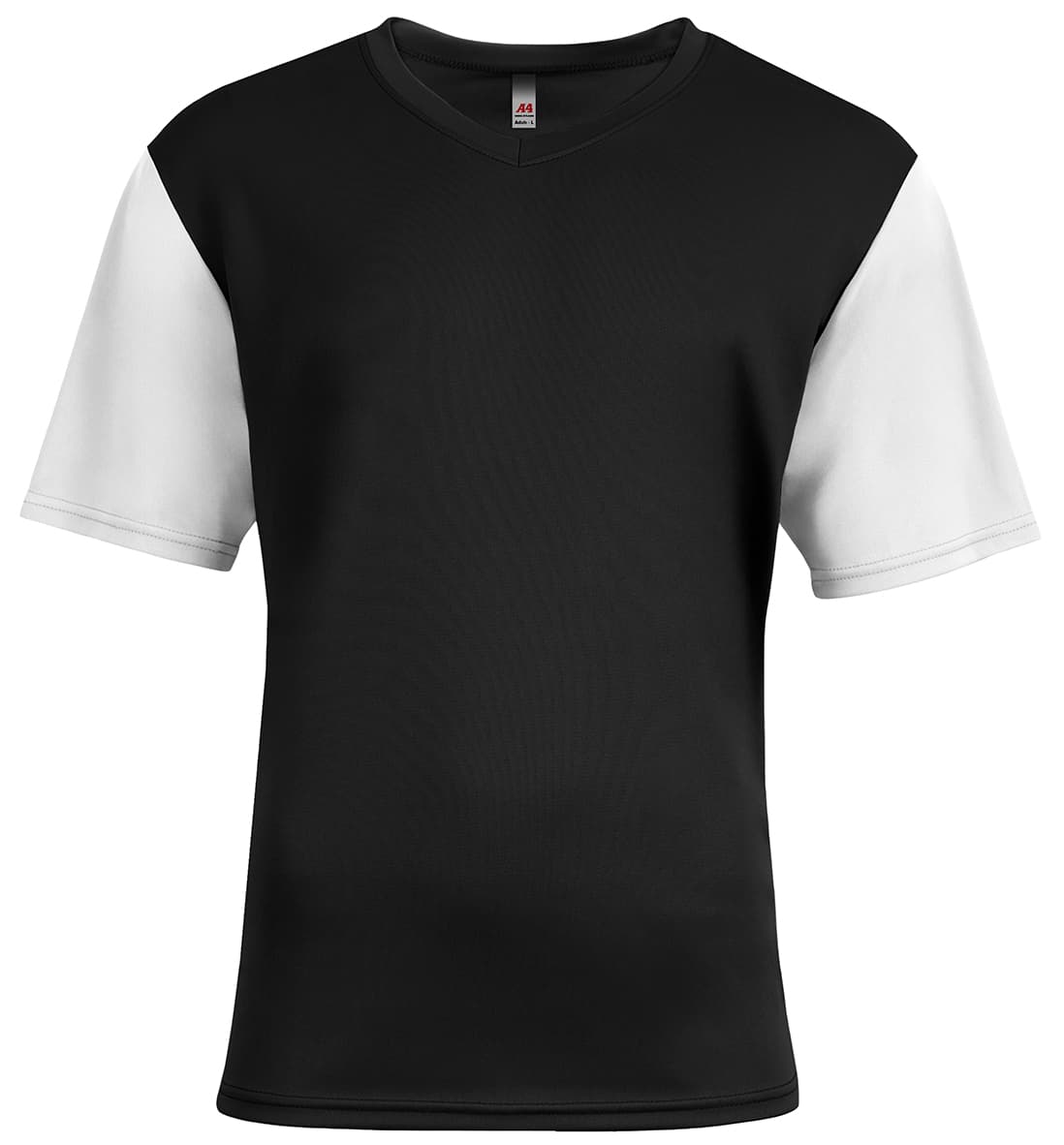 A4 Youth Sprint Color Block V-Neck - BLACK/WHITE - front
