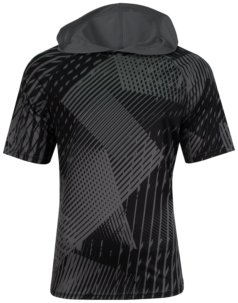 A4 Youth Ricochet Hooded Tee - GRAPHITE/BLACK - front