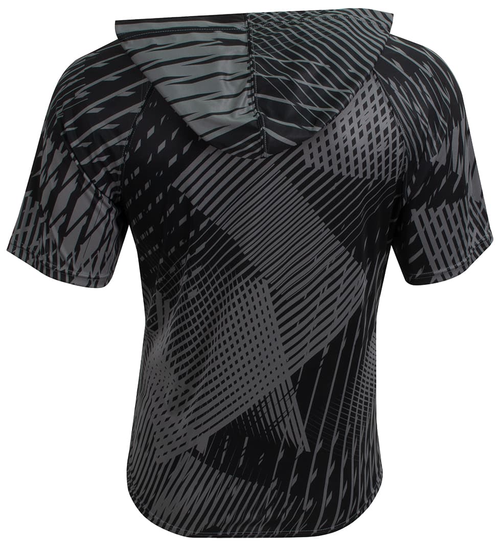 A4 Youth Ricochet Hooded Tee - GRAPHITE/BLACK - back