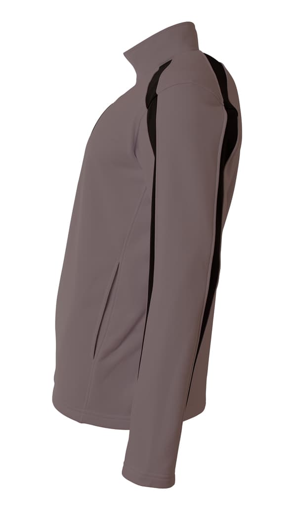 A4 Youth Spartan Fleece Quarter Zip - GRAPHITE/BLACK - side