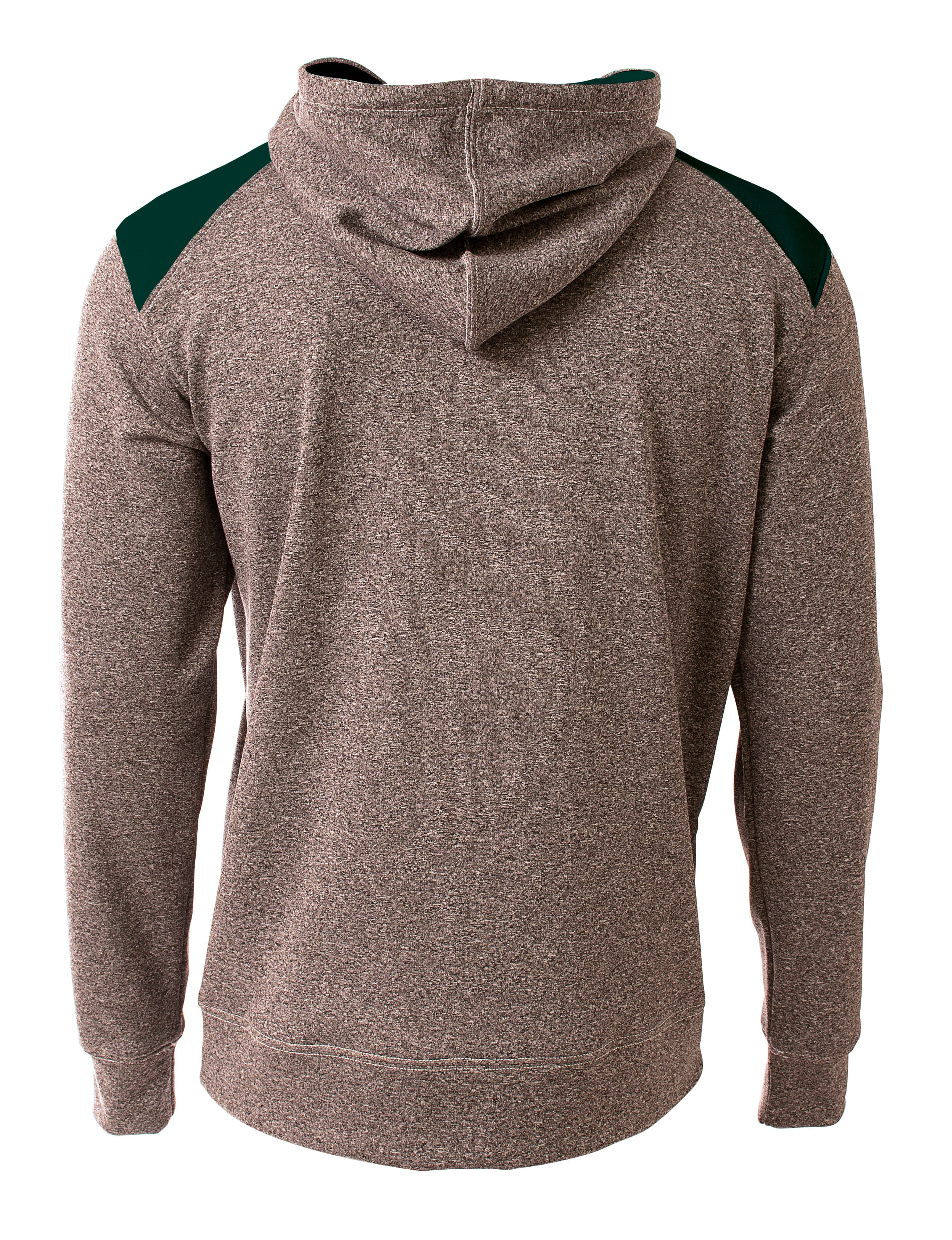 A4 Youth Tourney Fleece Hoodie - HEATHER/FOREST - back