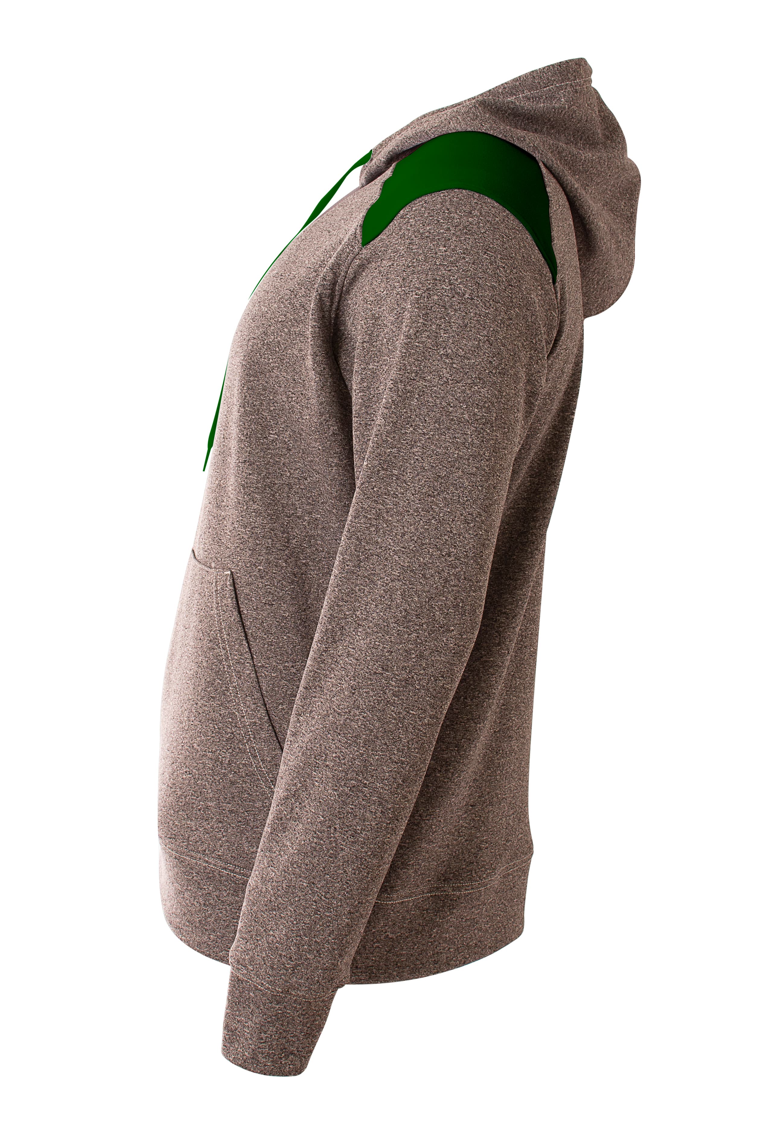 A4 Youth Tourney Fleece Hoodie - HEATHER/FOREST - side