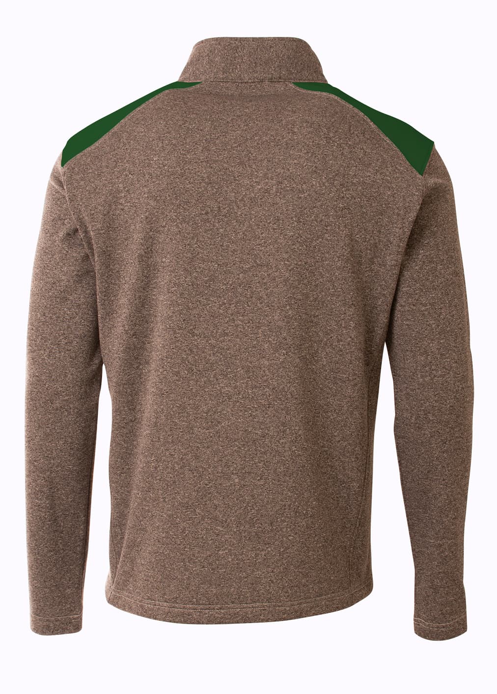A4 Youth Tourney Fleece Quarter Zip - HEATHER/FOREST - back