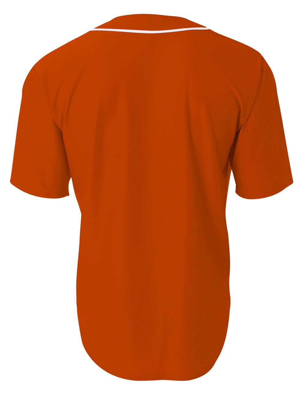 A4 Short Sleeve Full Button Baseball Jersey - ATHLETIC ORANGE - back