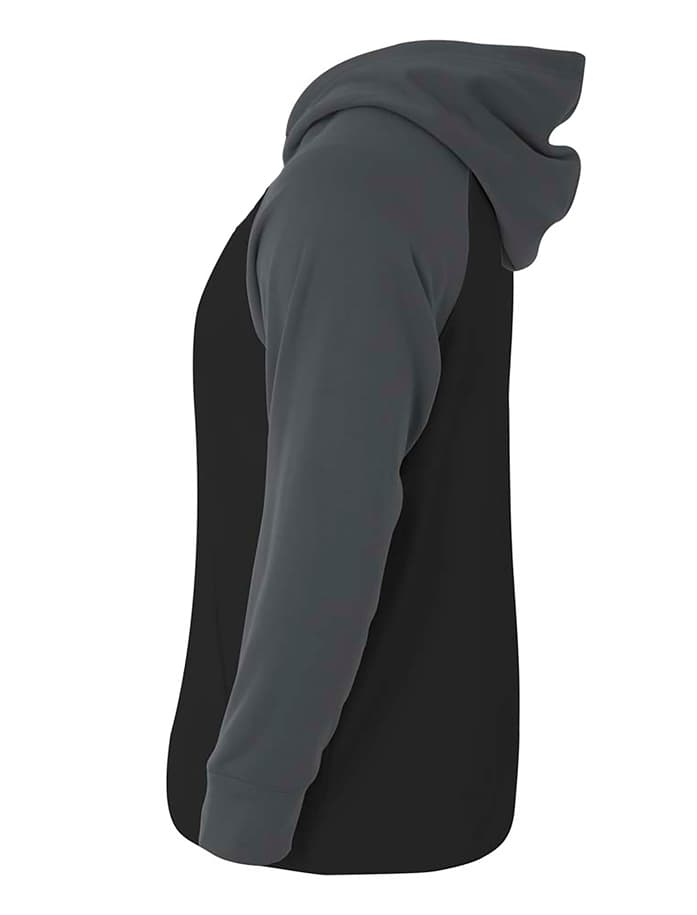 A4 Color Block Tech Fleece Hoodie - BLACK/GRAPHITE - side