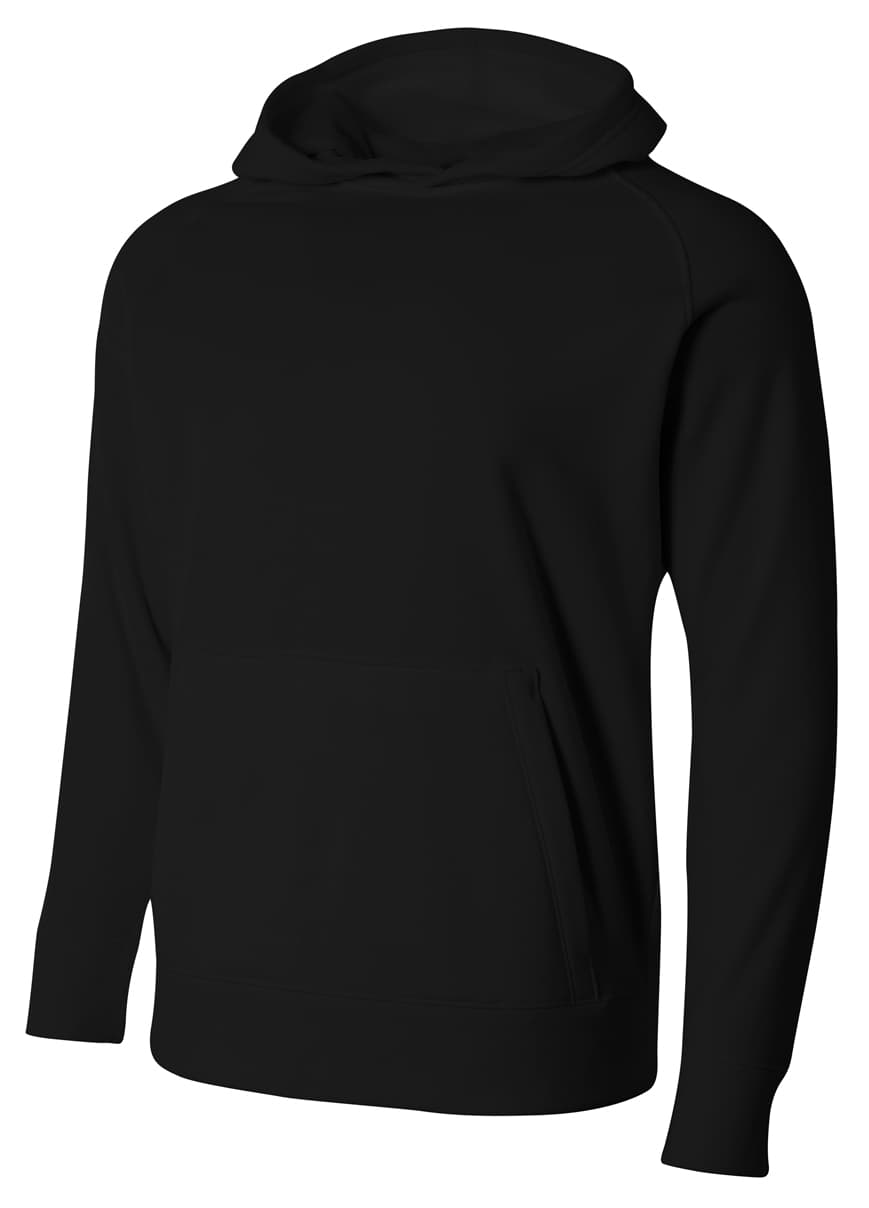 A4 Tech Fleece Hoodie - BLACK - front