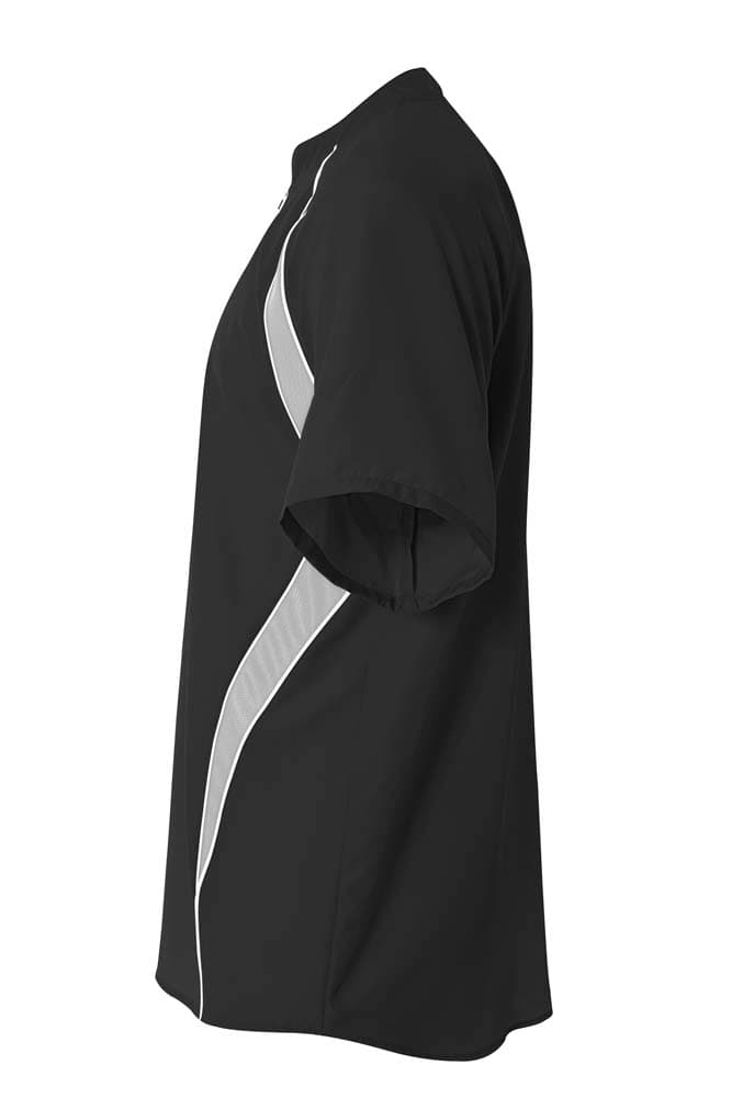 A4 Batting Jacket - BLACK - side
