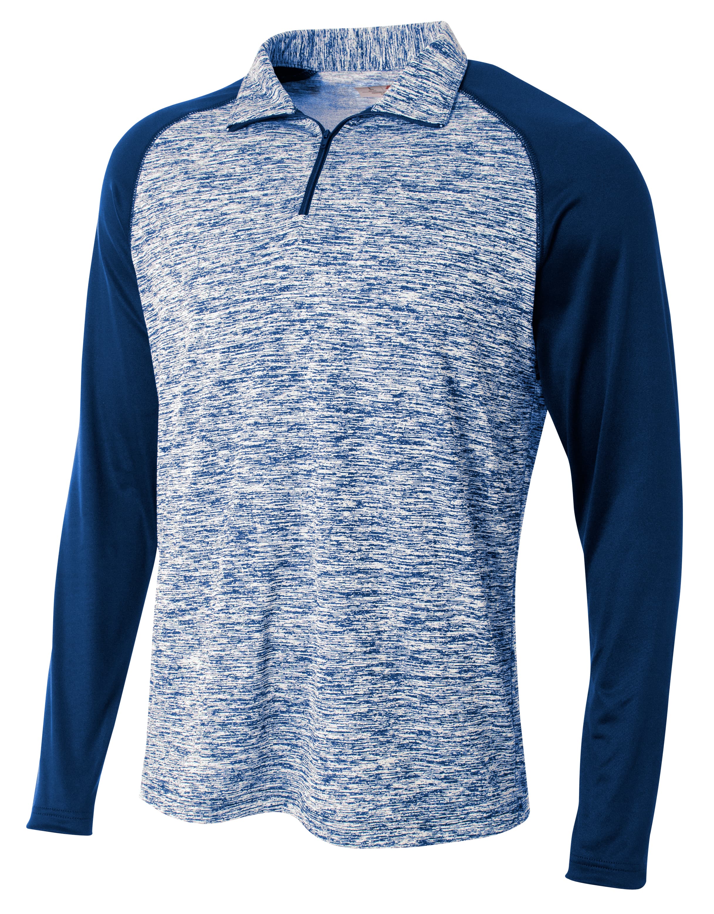 A4 Youth Quarter Zip Space Dye - NAVY - front