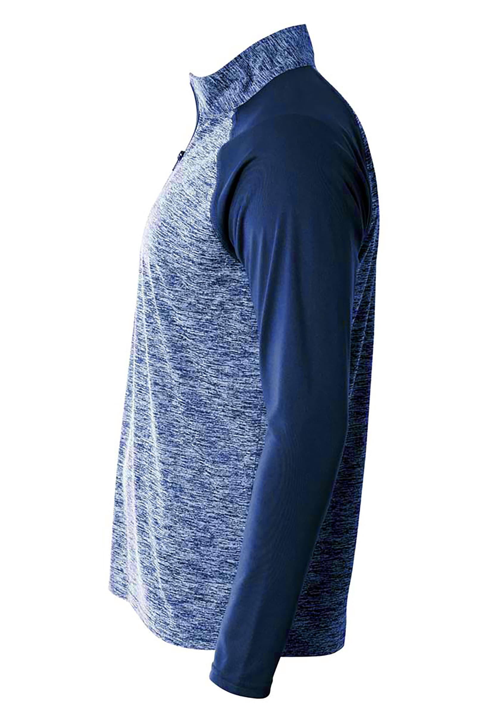 A4 Youth Quarter Zip Space Dye - NAVY - side