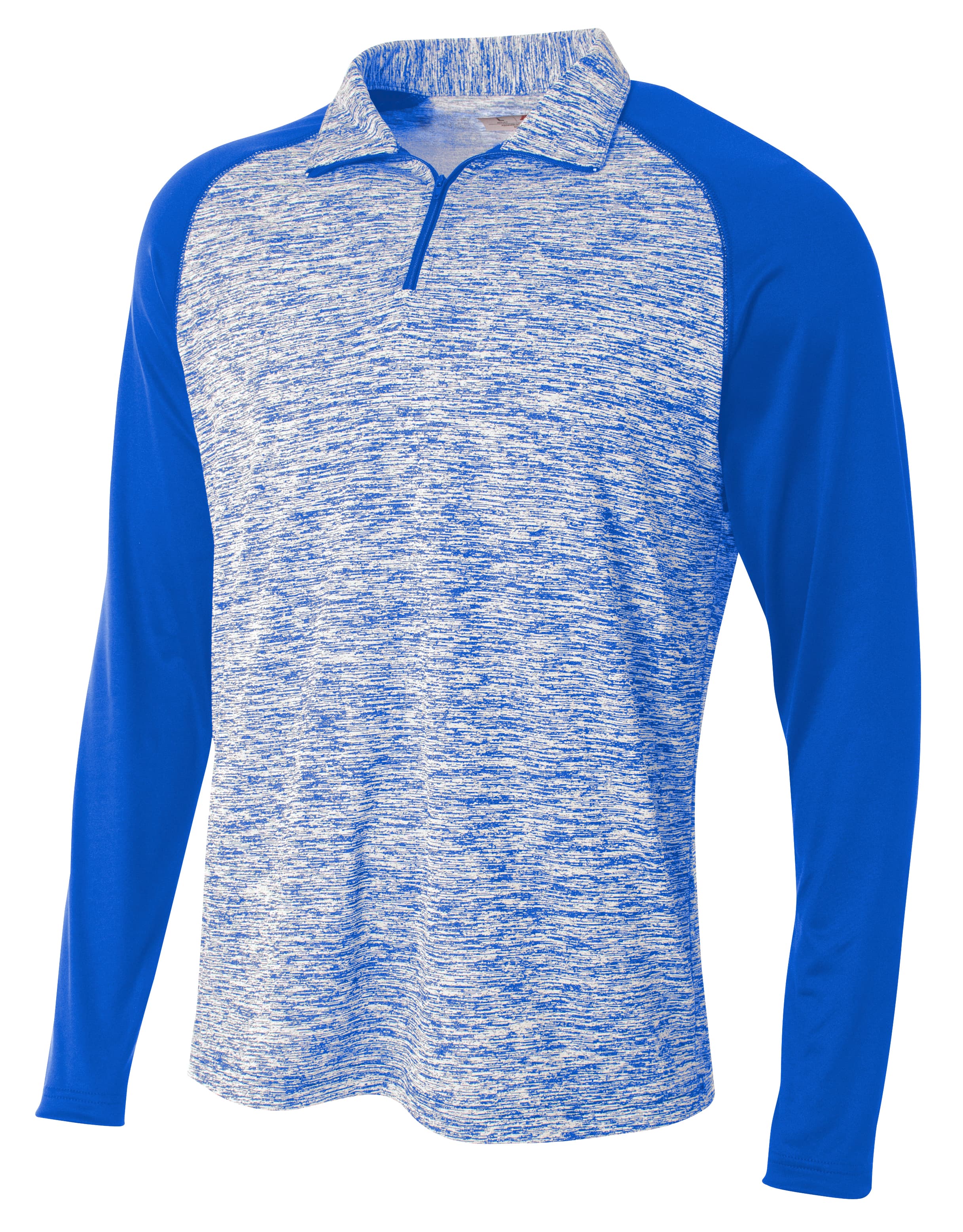 A4 Youth Quarter Zip Space Dye - ROYAL - front