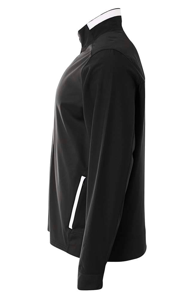A4 Youth League Full Zip Warm Up Jacket - BLACK/WHITE - side
