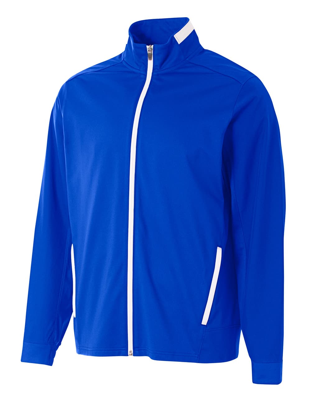 A4 Youth League Full Zip Warm Up Jacket - ROYAL/WHITE - front
