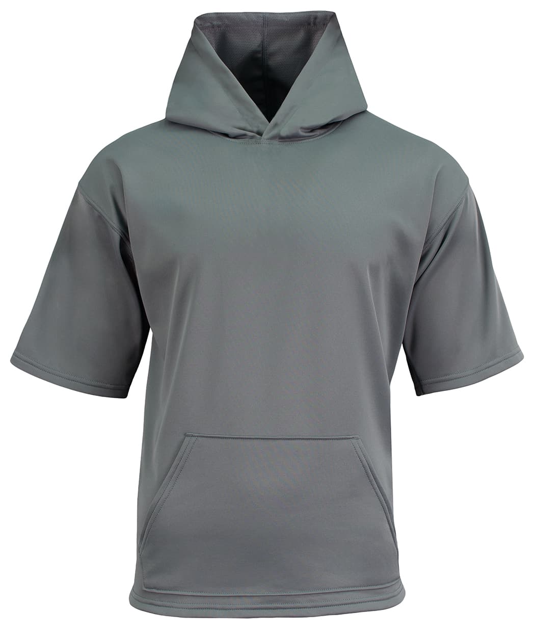 A4 Youth Sprint Short Sleeve Fleece Hoodie - GRAPHITE - front