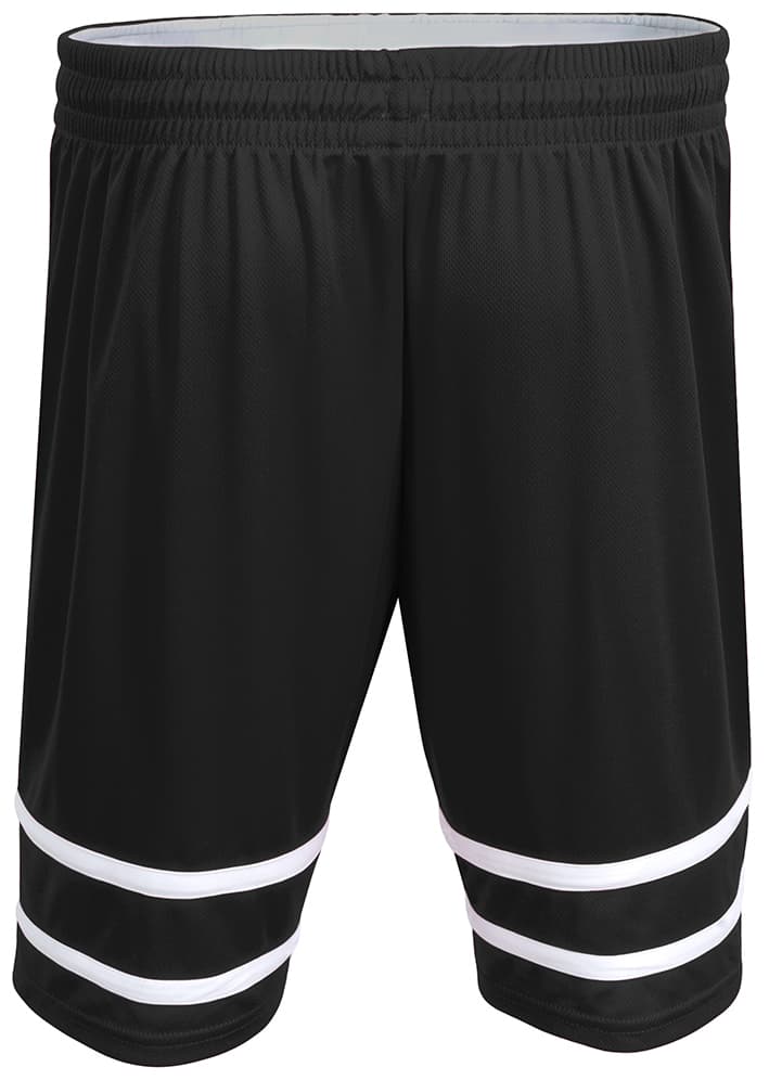 A4 Youth MVP Reversible Basketball Shorts - BLACK/WHITE - back