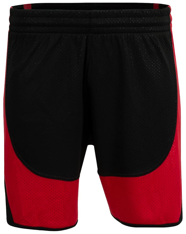 A4 Youth Wave Single-Ply Reversible Shorts - BLACK/RED - front