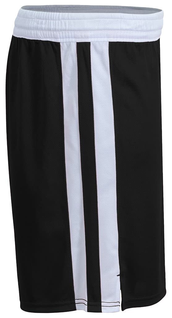 A4 Youth Defender Basketball Shorts - BLACK/WHITE - side