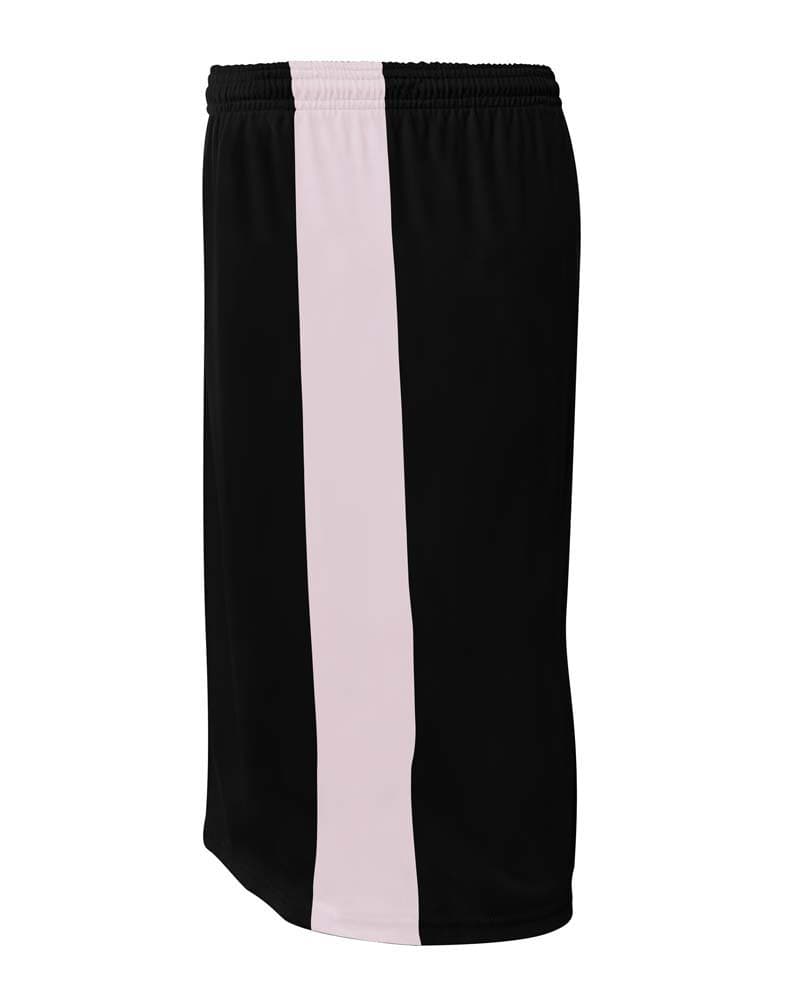 A4 8" Reversible Moisture Management Short - BLACK/WHITE - side