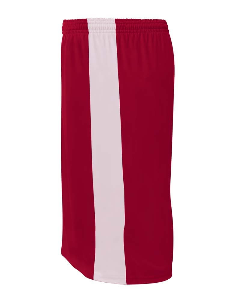 A4 8" Reversible Moisture Management Short - CARDINAL/WHITE - side