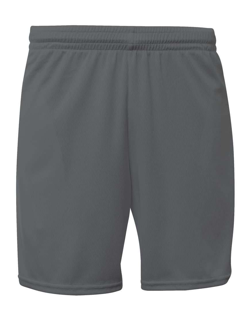 A4 Youth Flatback Mesh Short with Pocket - GRAPHITE - front