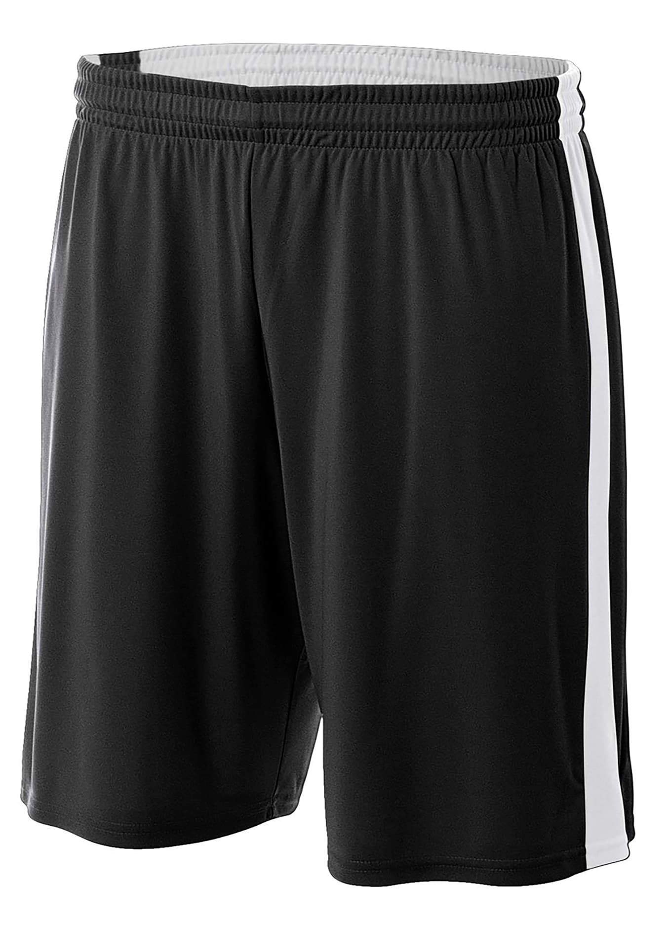 A4 6"  Youth Reversible Moisture Management - BLACK/WHITE - front
