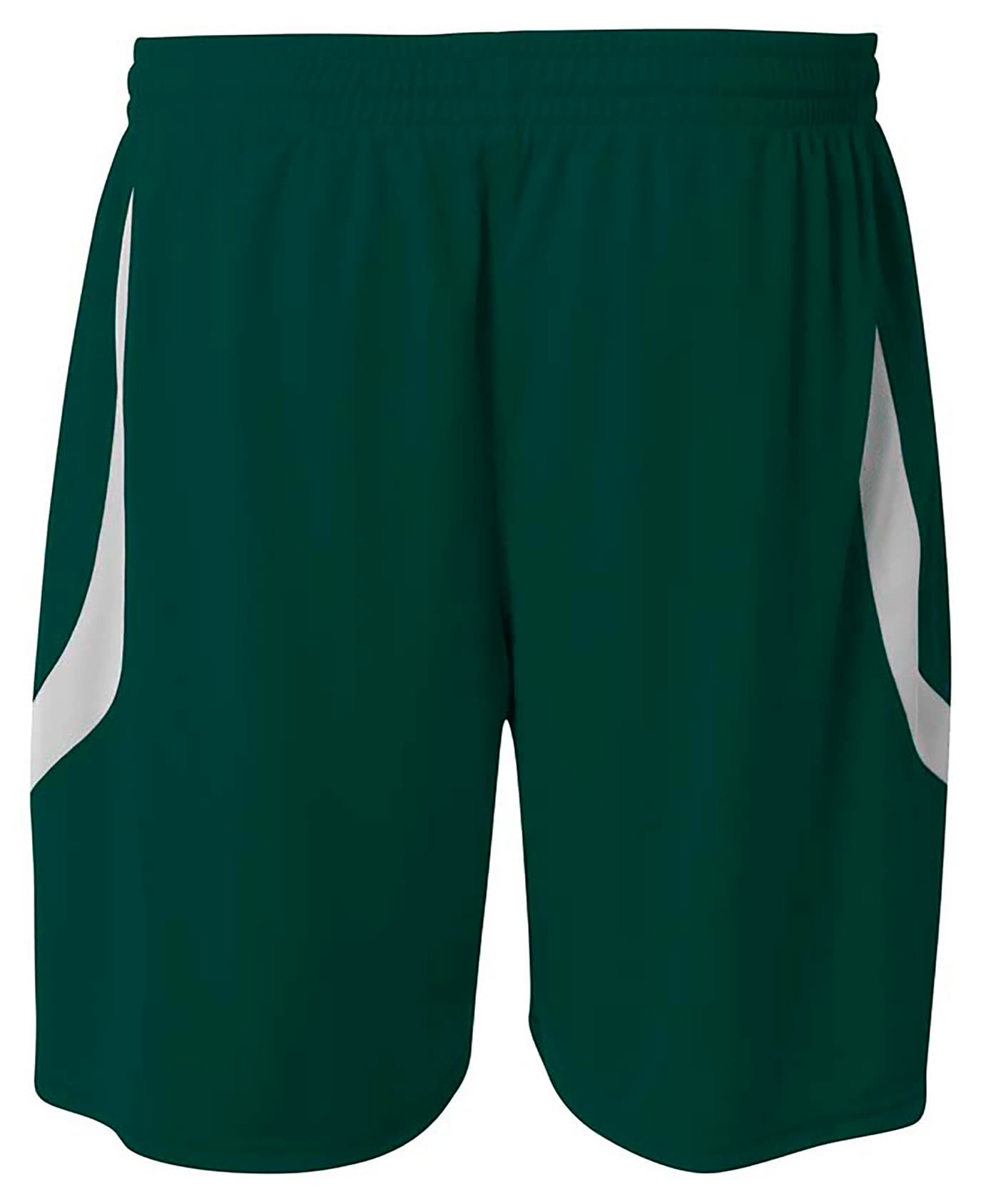 A4 6" Youth Double Double Rweversible Short - FOREST/WHITE - back