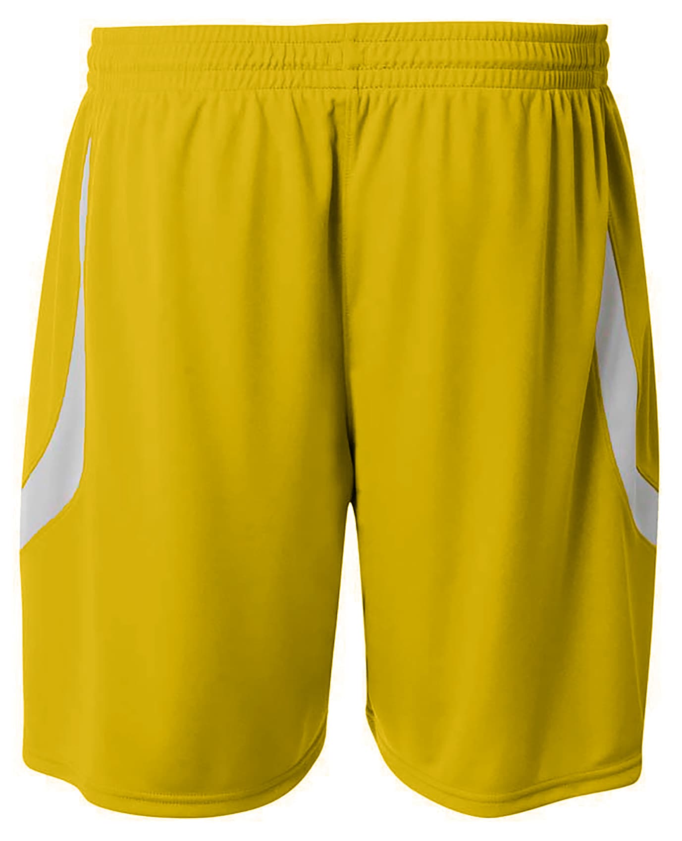 A4 6" Youth Double Double Rweversible Short - GOLD/WHITE - back