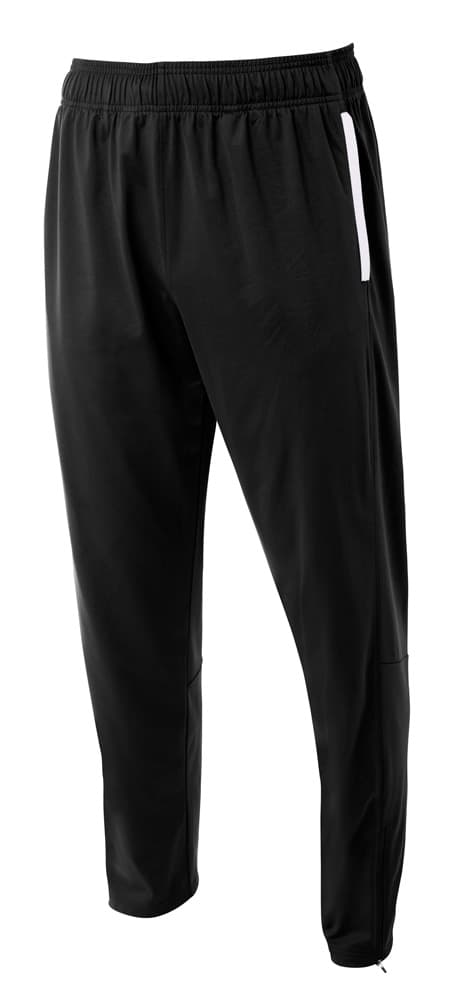 A4 Youth League Warm Up Pant - BLACK/WHITE - front