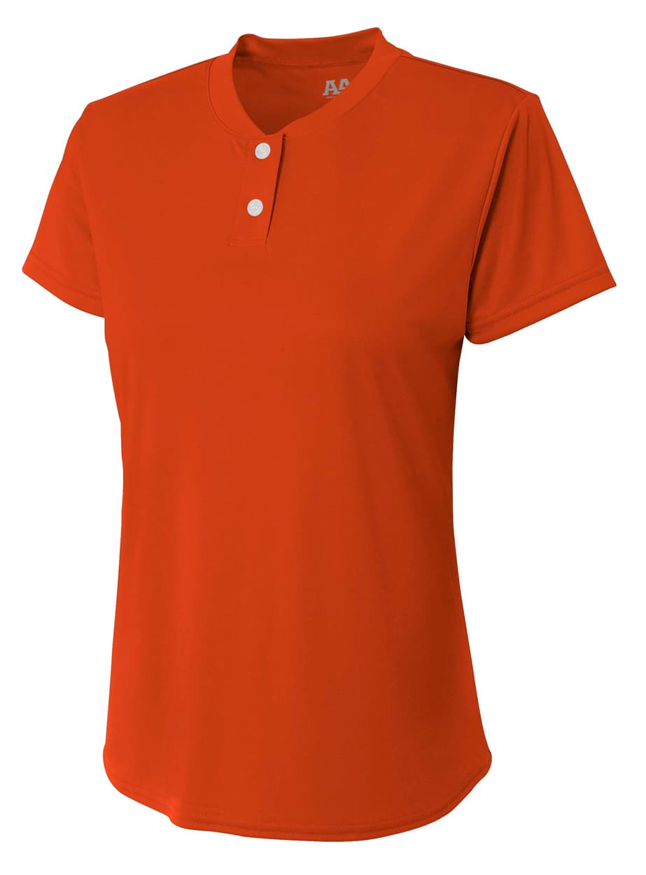A4 Tek 2-Button Henley - ATHLETIC ORANGE - front