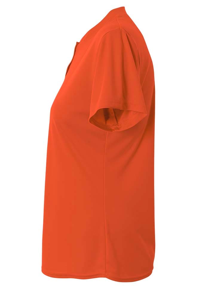 A4 Tek 2-Button Henley - ATHLETIC ORANGE - side