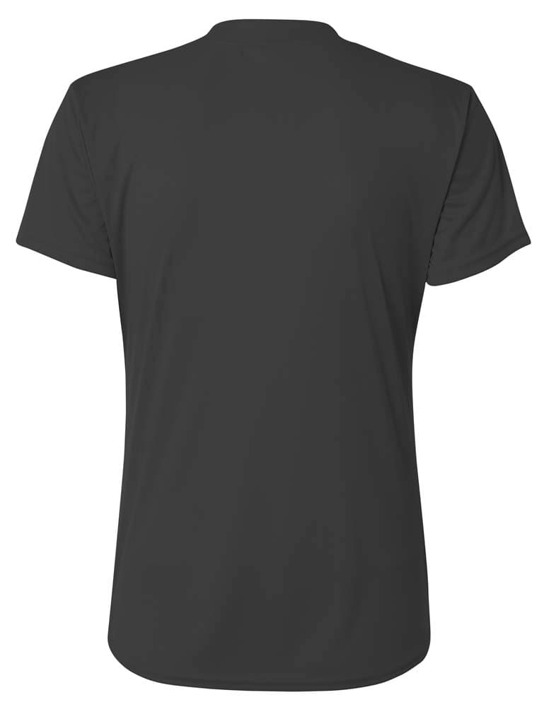 A4 Tek 2-Button Henley - BLACK - back