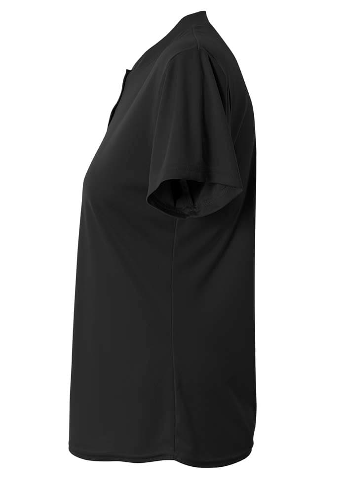 A4 Tek 2-Button Henley - BLACK - side
