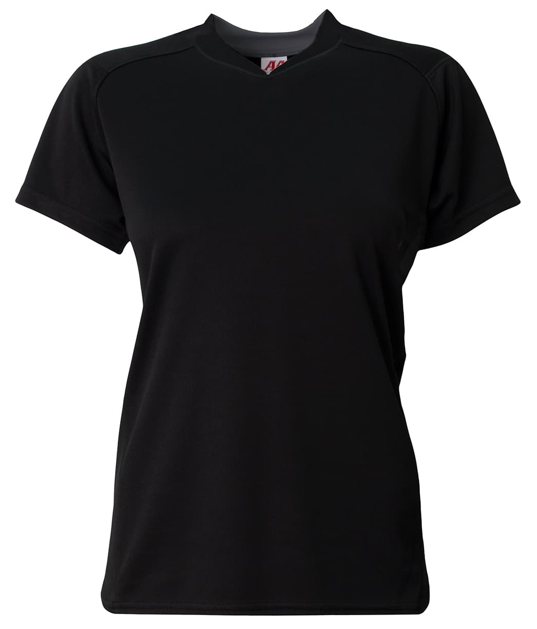 A4 Girl's Pro DNA Softball Jersey - BLACK - front