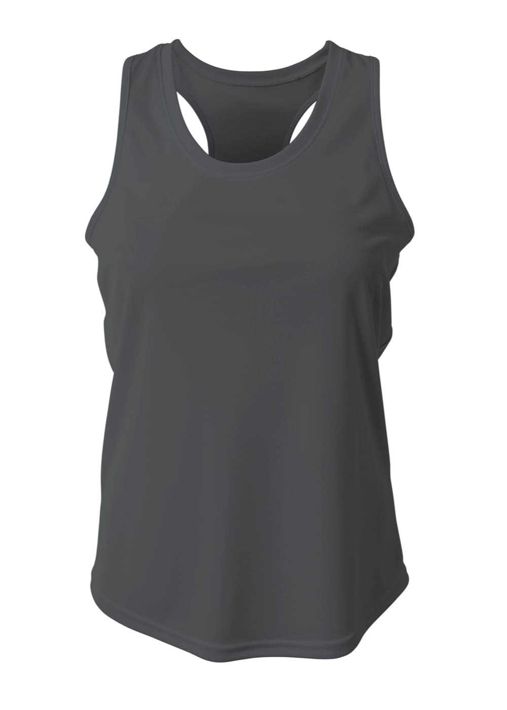 A4 Athletic Racerback Tank - GRAPHITE - front